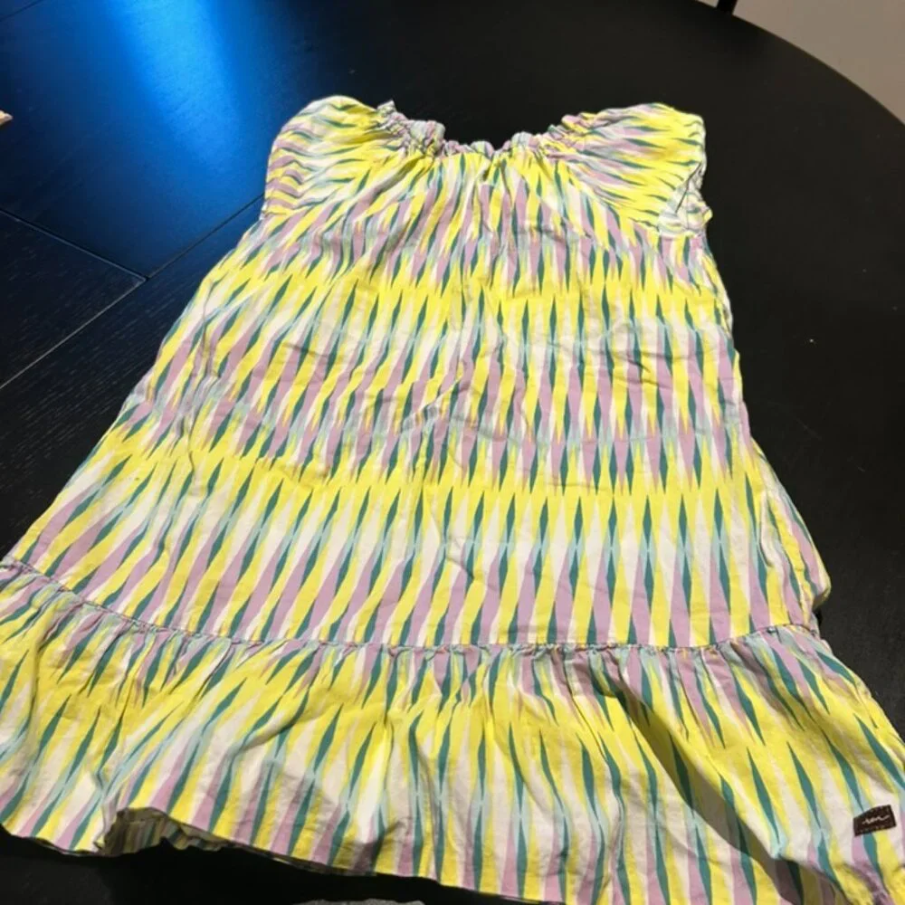 💛💜 Tea Collection Geometric Ruffle Dress – Size 5 💜💛 - Picture 2 of 3